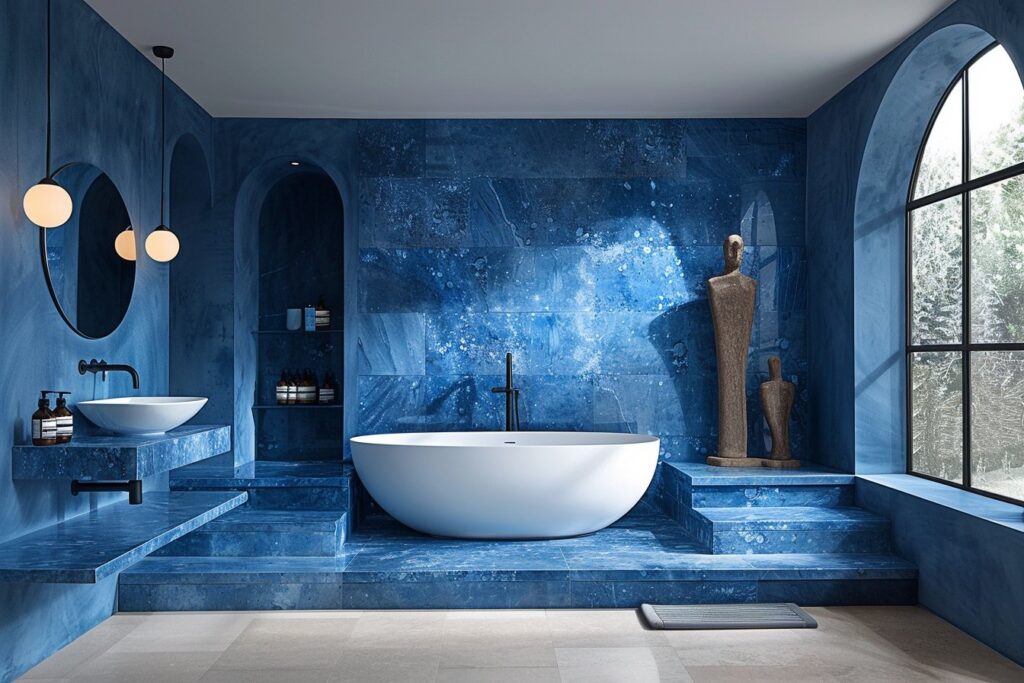 Transformez votre salle de bain avec les tendances bleues de 2024