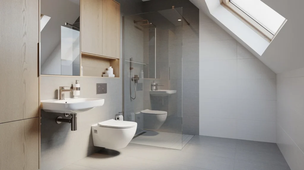 salle de bain avec wc