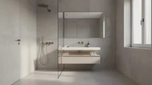 salle de bain beton cire