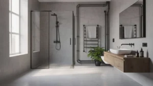 salle de bain industrielle