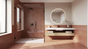 salle de bain terracotta